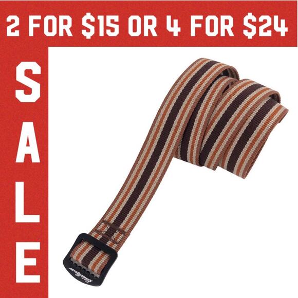 🔴 Eddie Bauer striped canvas belt - Picture 1 of 4